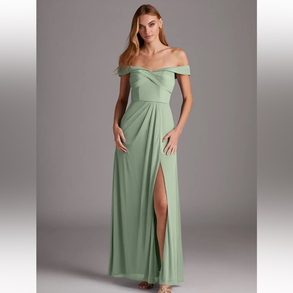 Azazie Mena Bridesmaid Dress Dusty Sage